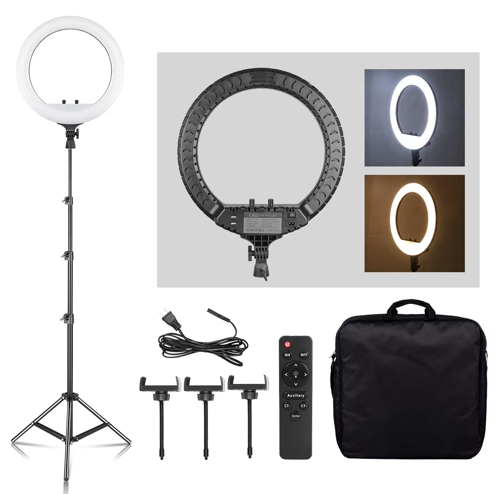 SH 18 Inch Núm Vặn Vòng Đèn LE - đánh giá và giá Webcam Ring Light